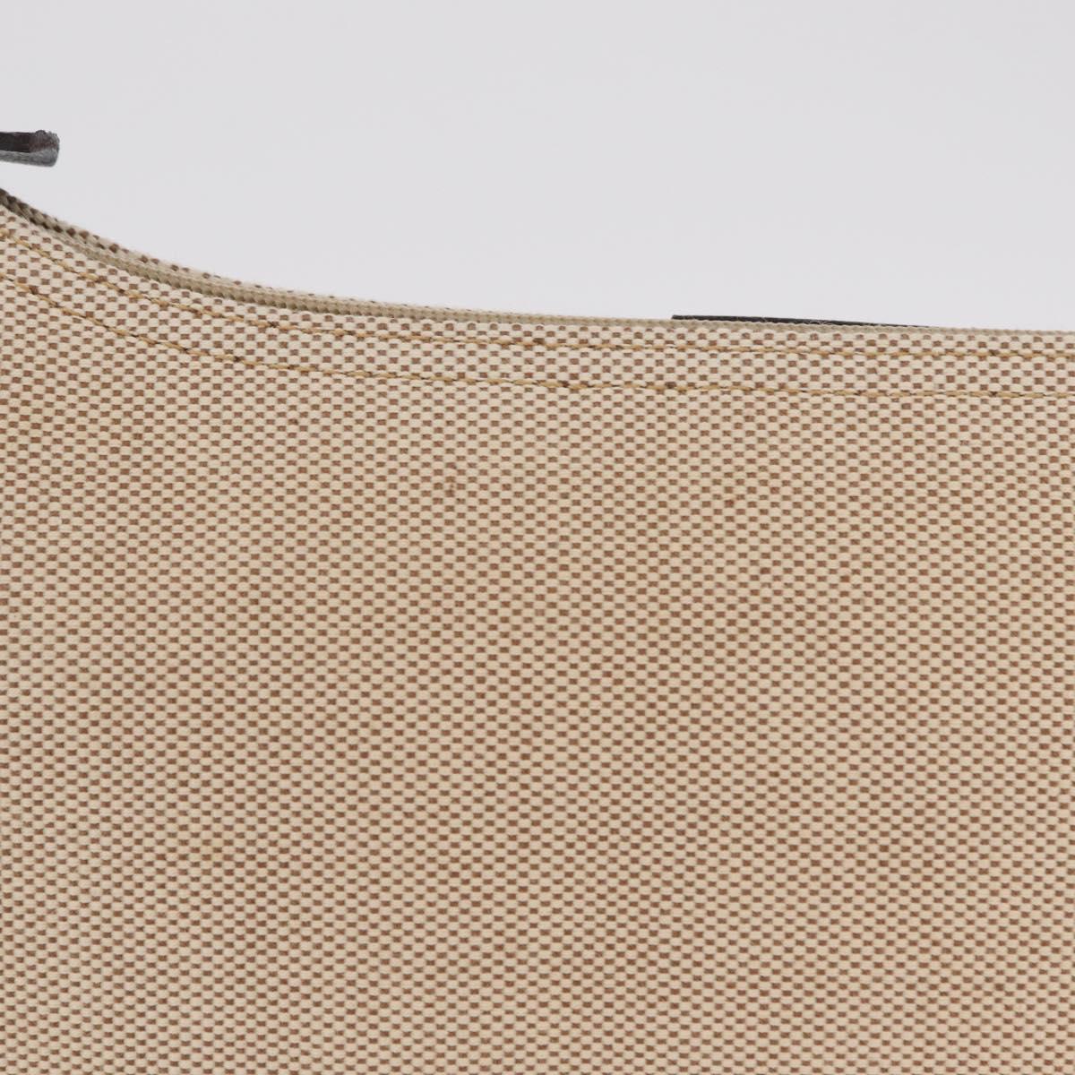 LONGCHAMP Shoulder Bag Canvas Beige Auth 204983A