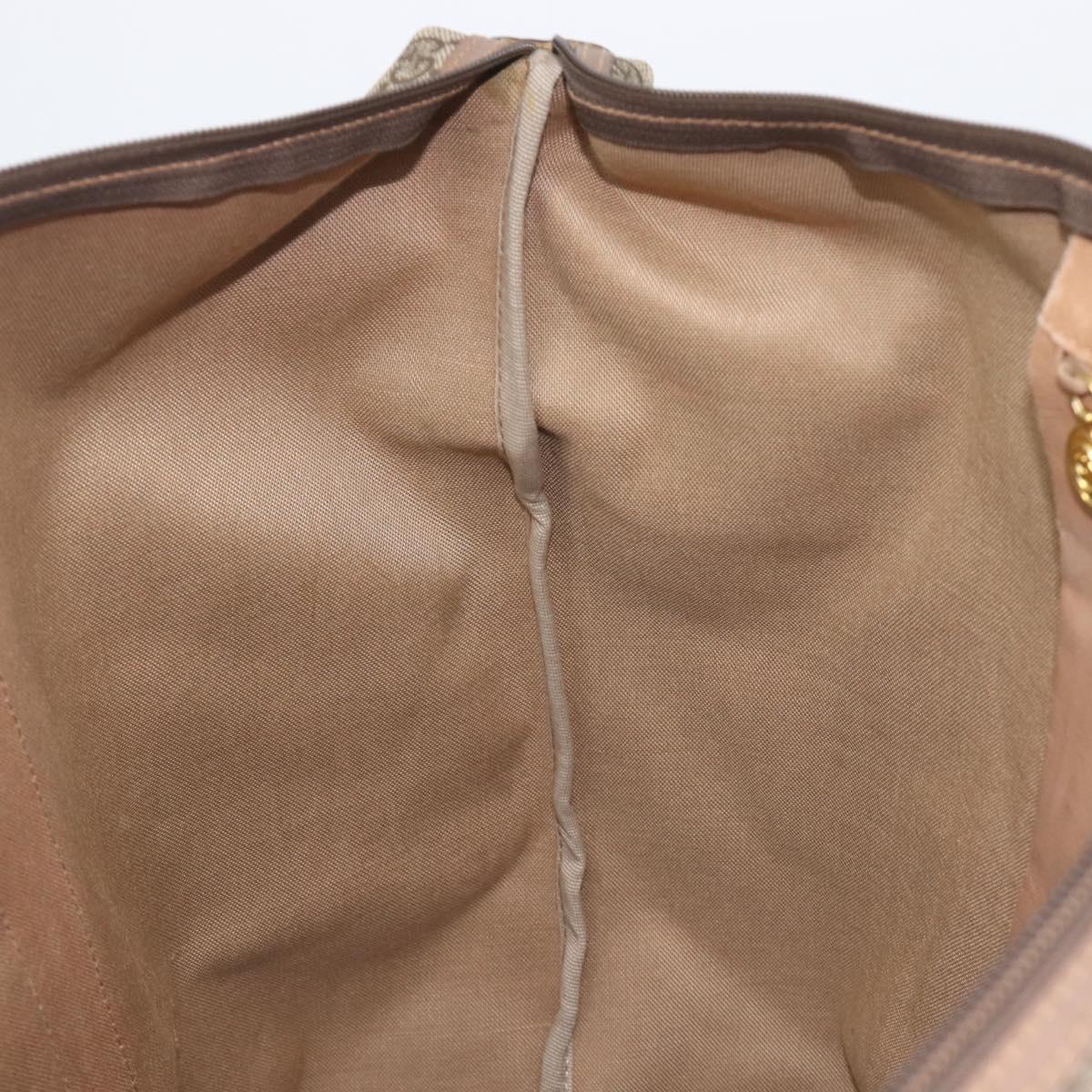 GUCCI GG Supreme Boston Bag PVC Beige Gold 012 1095 6080 Auth 205011