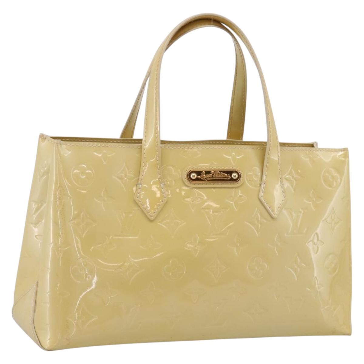 LOUIS VUITTON Monogram Vernis Wilshire PM Bag Broncorail M91452 LV Auth 205020