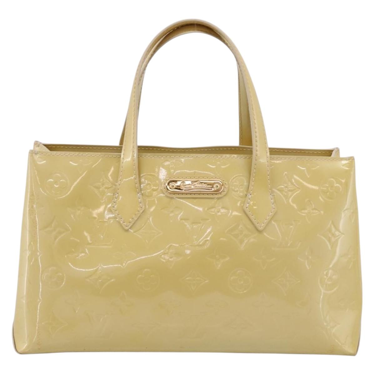 LOUIS VUITTON Monogram Vernis Wilshire PM Bag Broncorail M91452 LV Auth 205020
