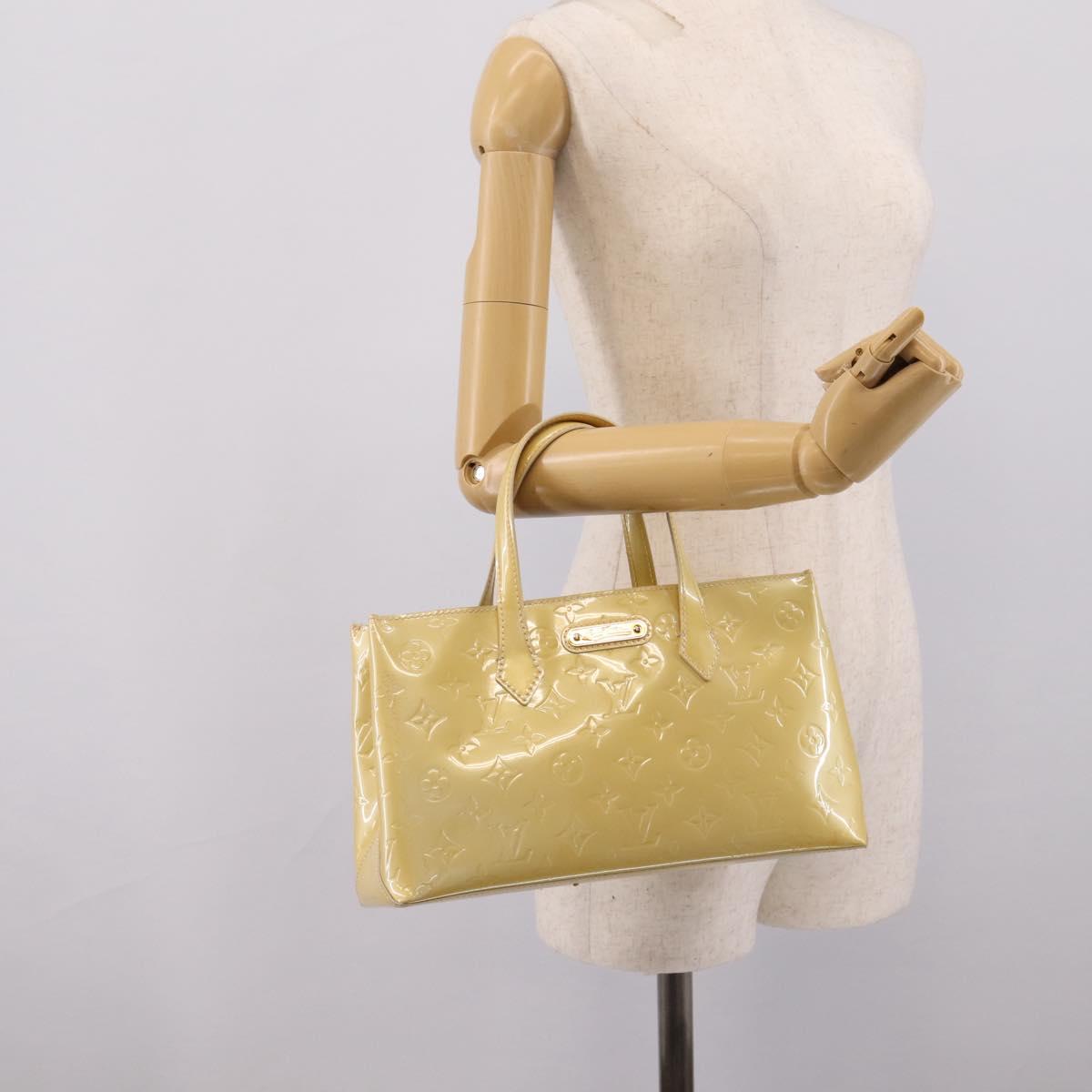 LOUIS VUITTON Monogram Vernis Wilshire PM Bag Broncorail M91452 LV Auth 205020