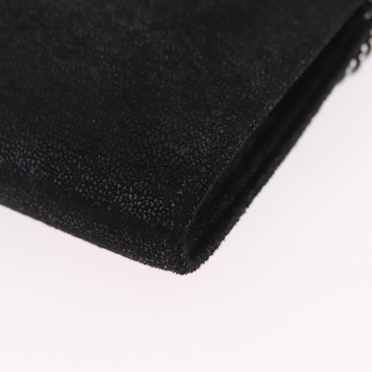 Stella McCartney Chain Falabella Bag polyester Black Silver Auth 205067A