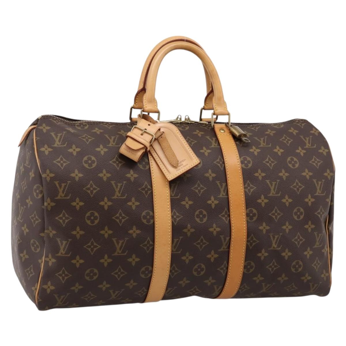 LOUIS VUITTON Monogram Keepall 45 Boston Bag M41428 LV Auth 205069SAV