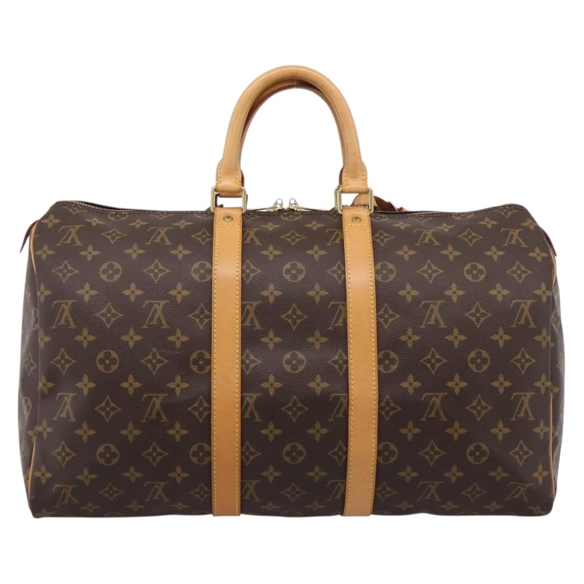 LOUIS VUITTON Monogram Keepall 45 Boston Bag M41428 LV Auth 205069SAV