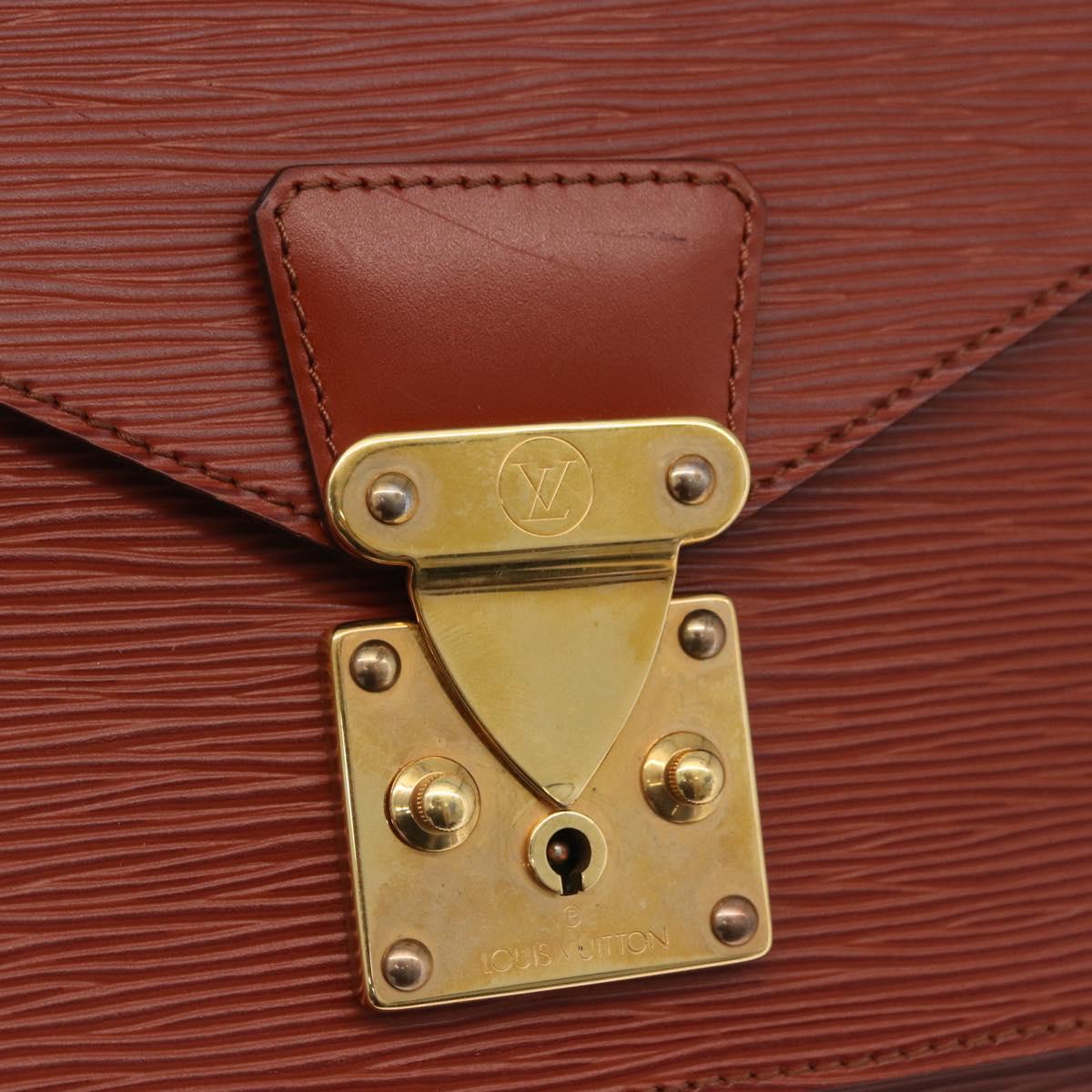 LOUIS VUITTON Epi Monceau 28 Hand Bag Brown M52123 LV Auth 205072V