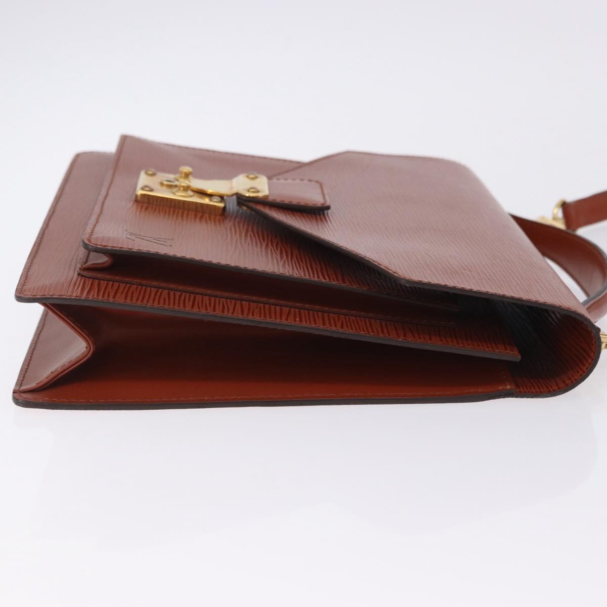 LOUIS VUITTON Epi Monceau 28 Hand Bag Brown M52123 LV Auth 205072V