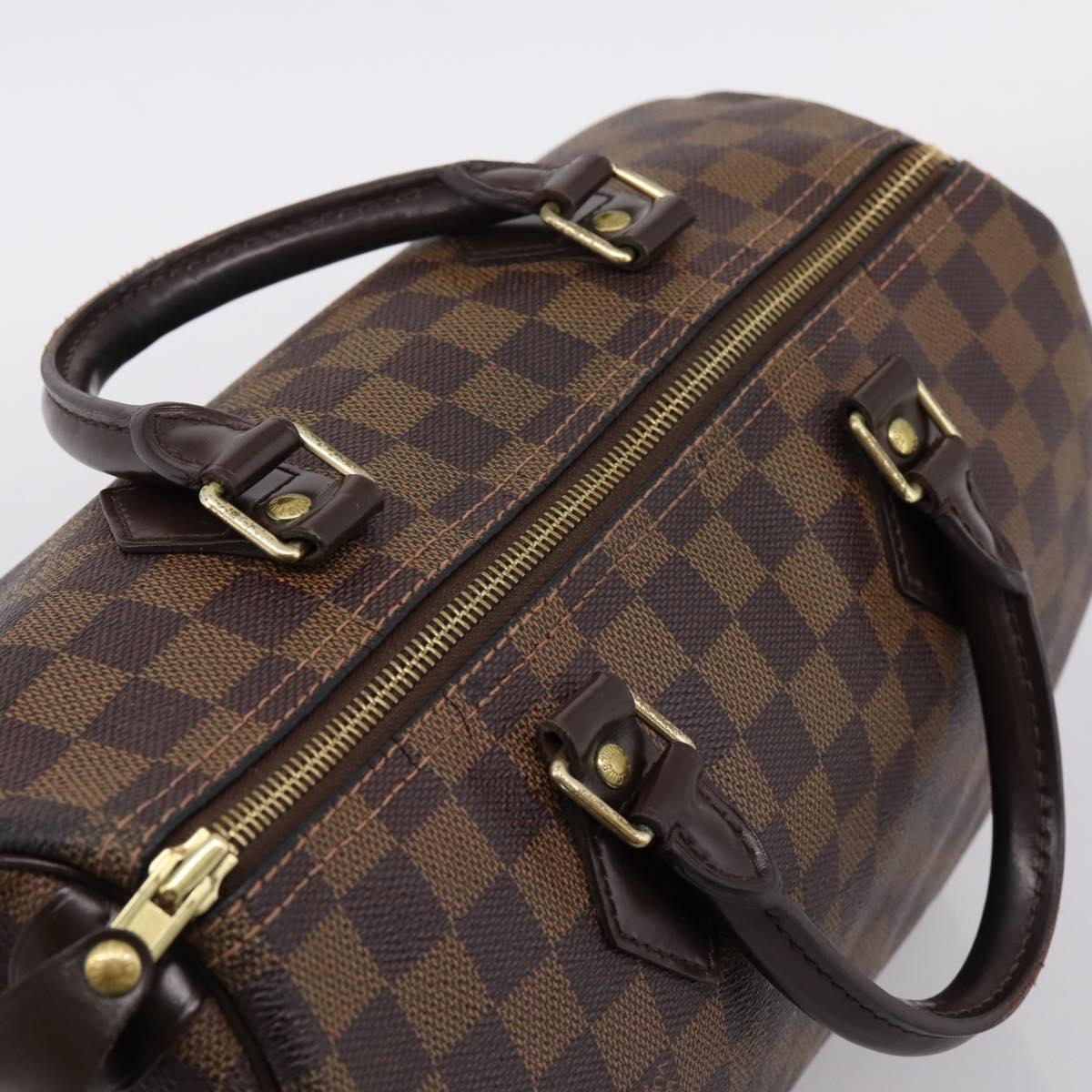 LOUIS VUITTON Damier Ebene Speedy 30 Hand Bag N41364 LV Auth 205075A