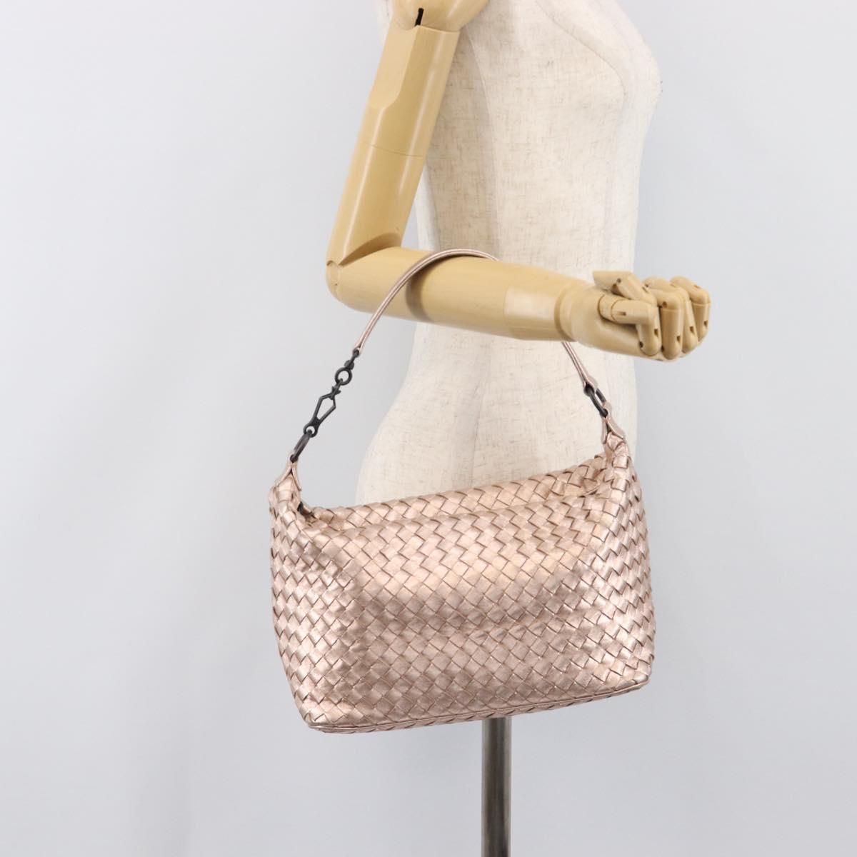 BOTTEGA VENETA INTRECCIATO Hand Bag Leather Pink Auth 205077V