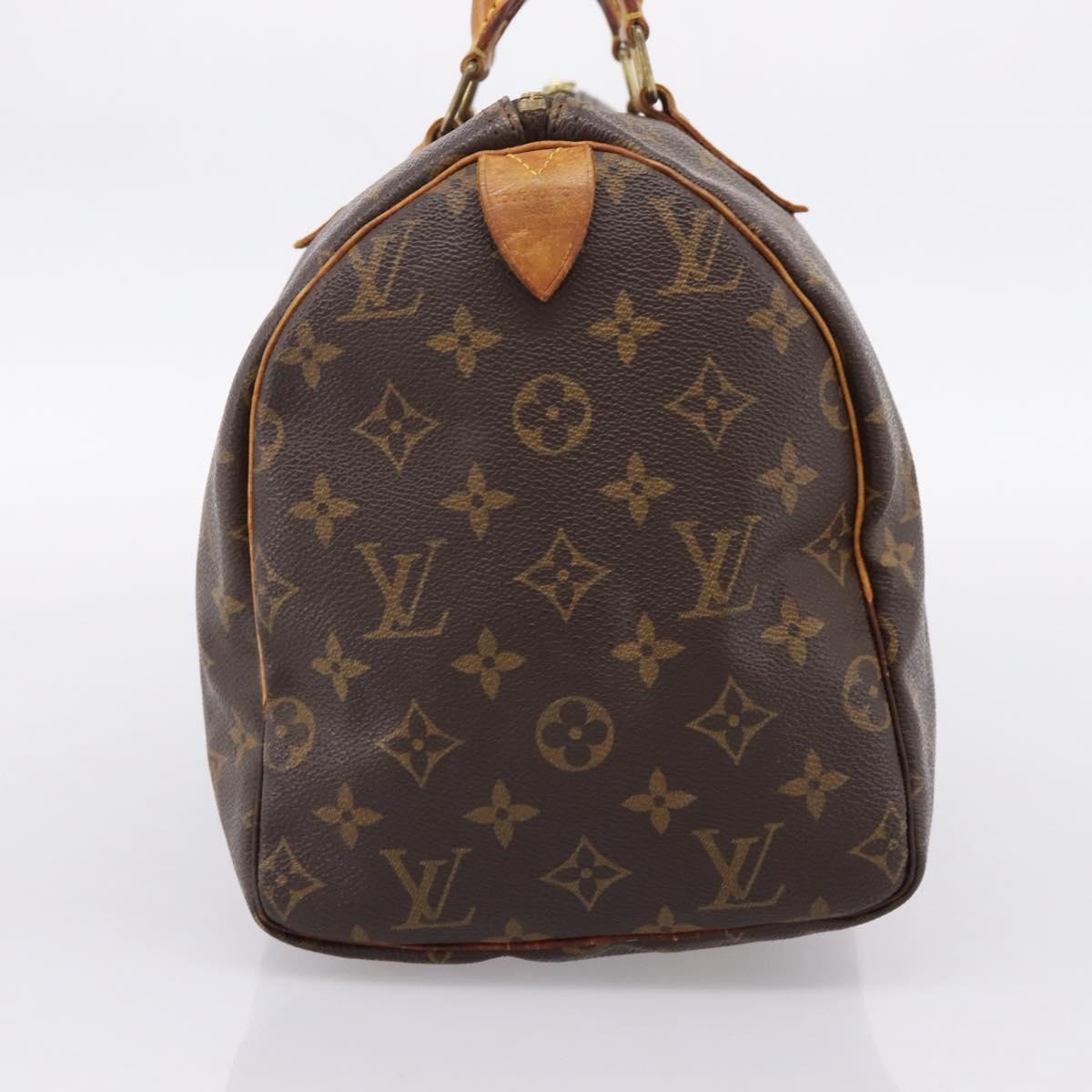 LOUIS VUITTON Monogram Speedy 30 Hand Bag M41526 LV Auth 205078