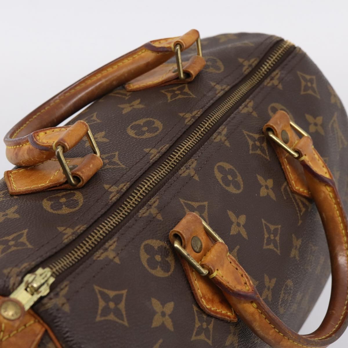 LOUIS VUITTON Monogram Speedy 30 Hand Bag M41526 LV Auth 205078
