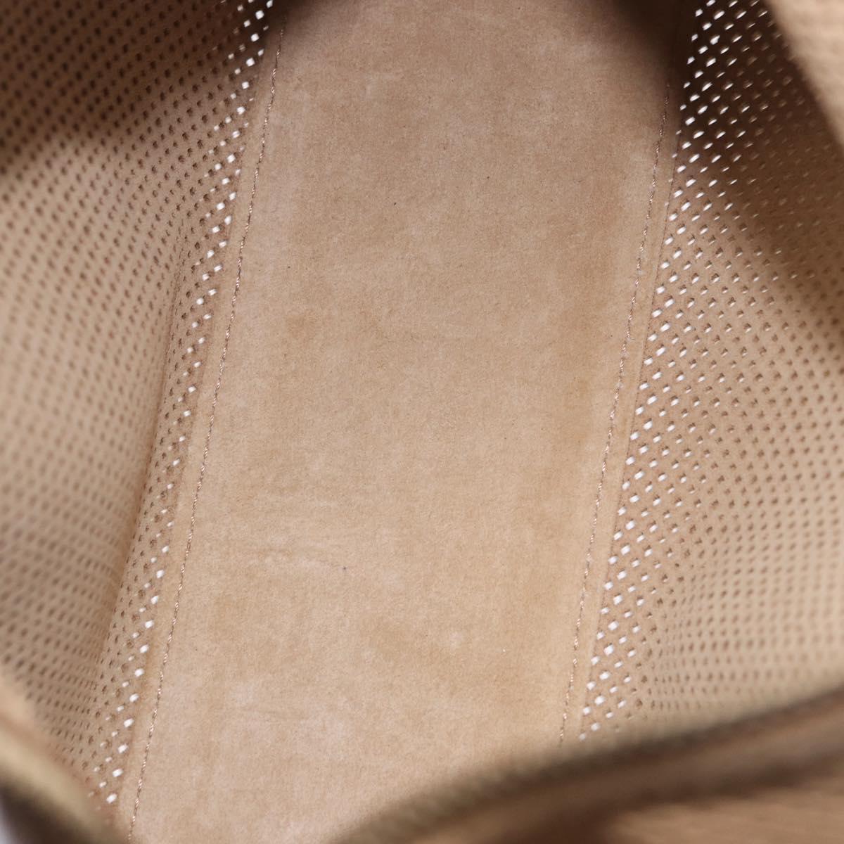 GUCCI Shoulder Bag Leather Beige Gold 92706 Auth 205079