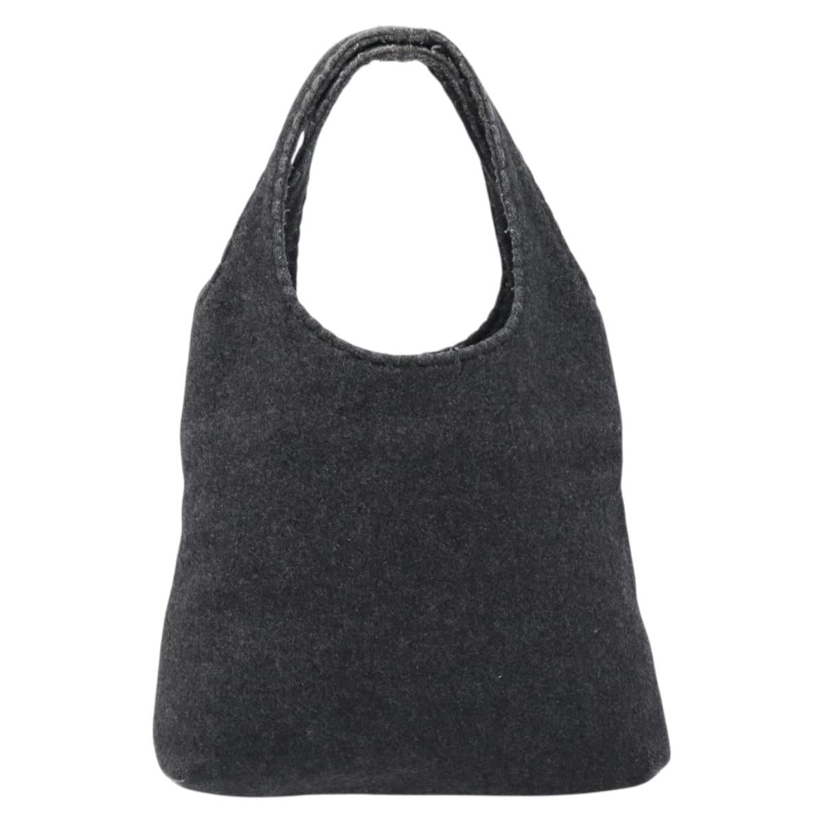 Miu Miu Hand Bag Felt Gray Auth 205081