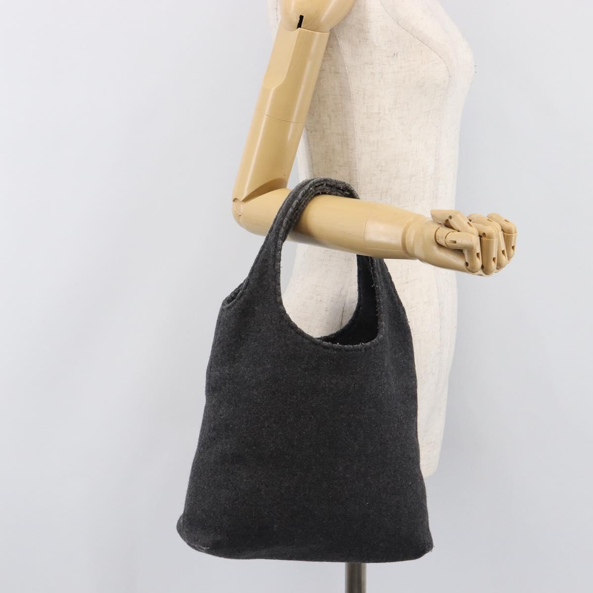 Miu Miu Hand Bag Felt Gray Auth 205081