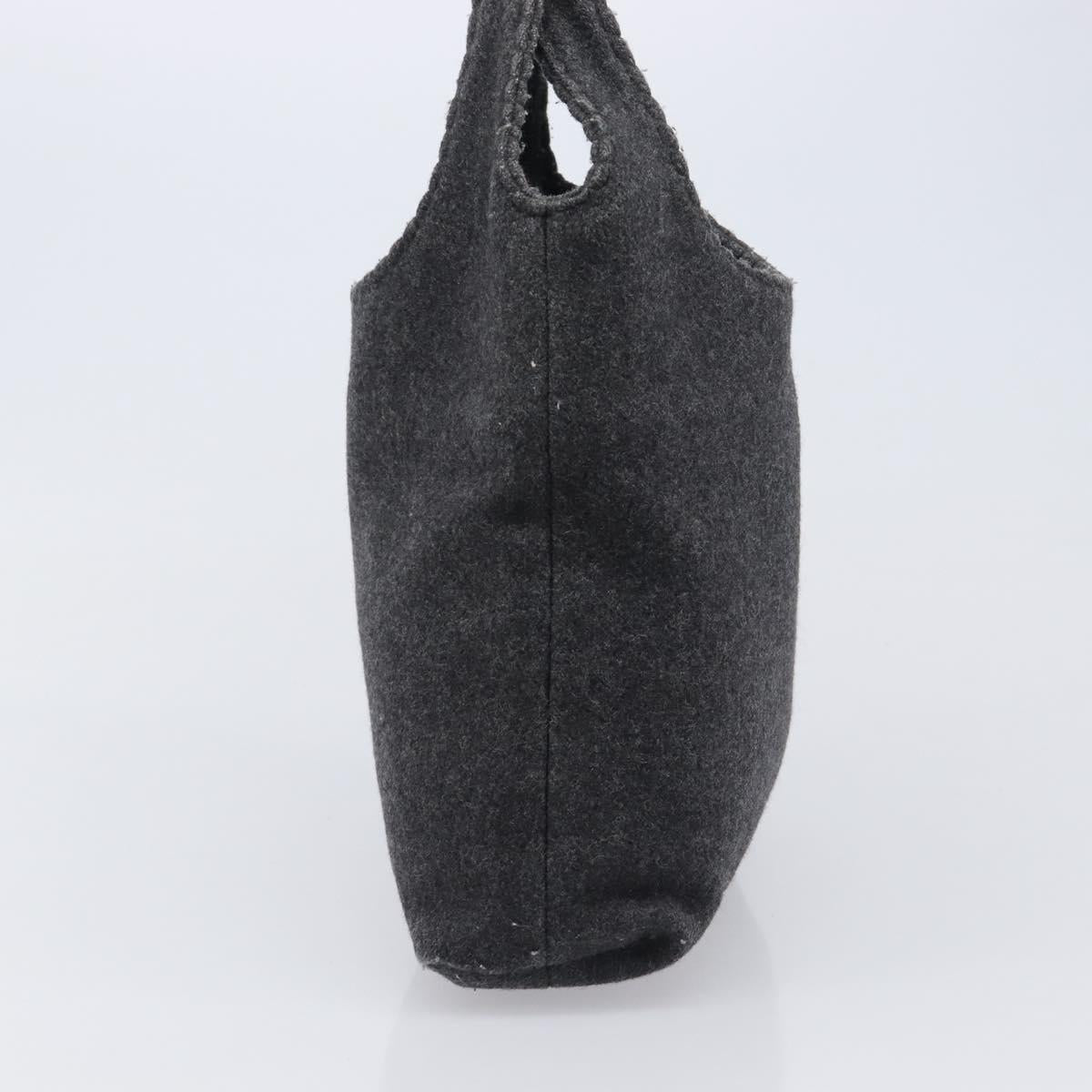 Miu Miu Hand Bag Felt Gray Auth 205081