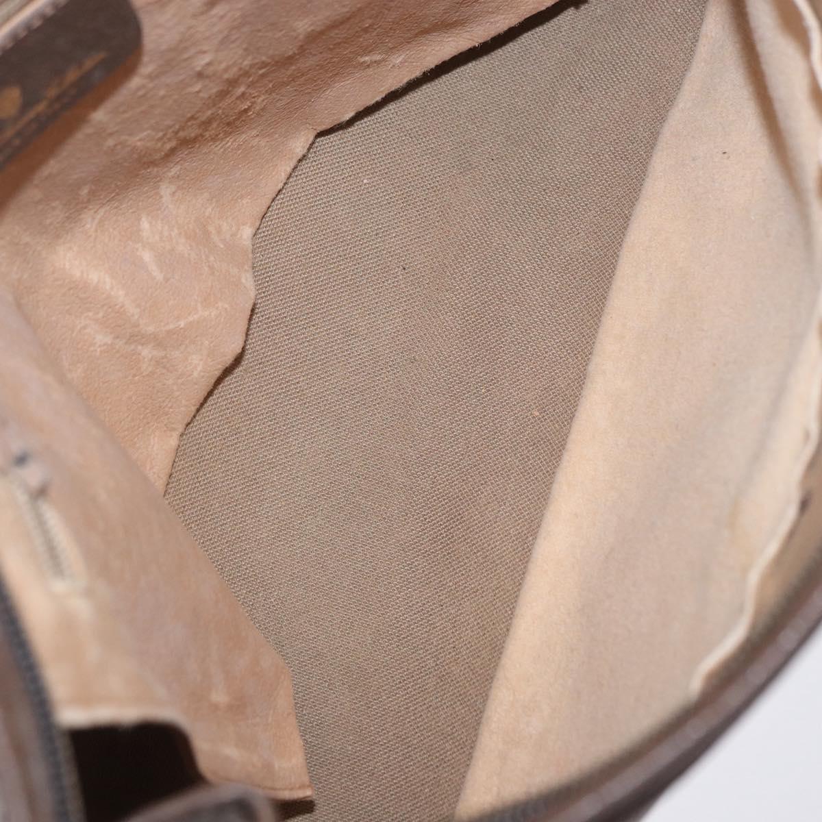 GUCCI GG Supreme Clutch Bag PVC Beige Gold 156 01 051 Auth 205083
