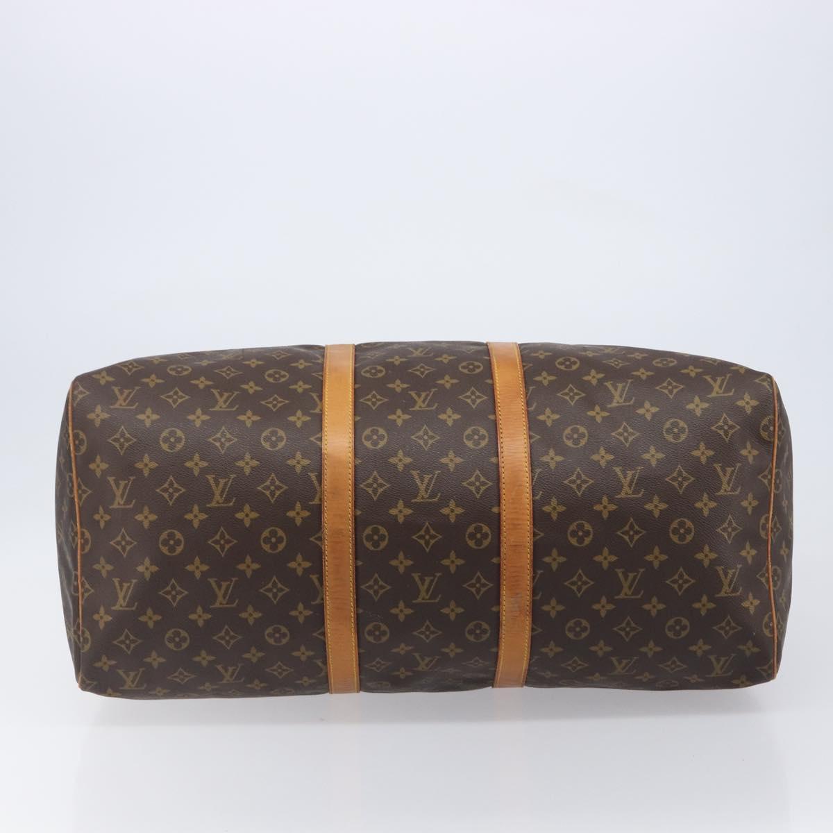 LOUIS VUITTON Monogram Keepall 55 Boston Bag M41424 LV Auth 205084V