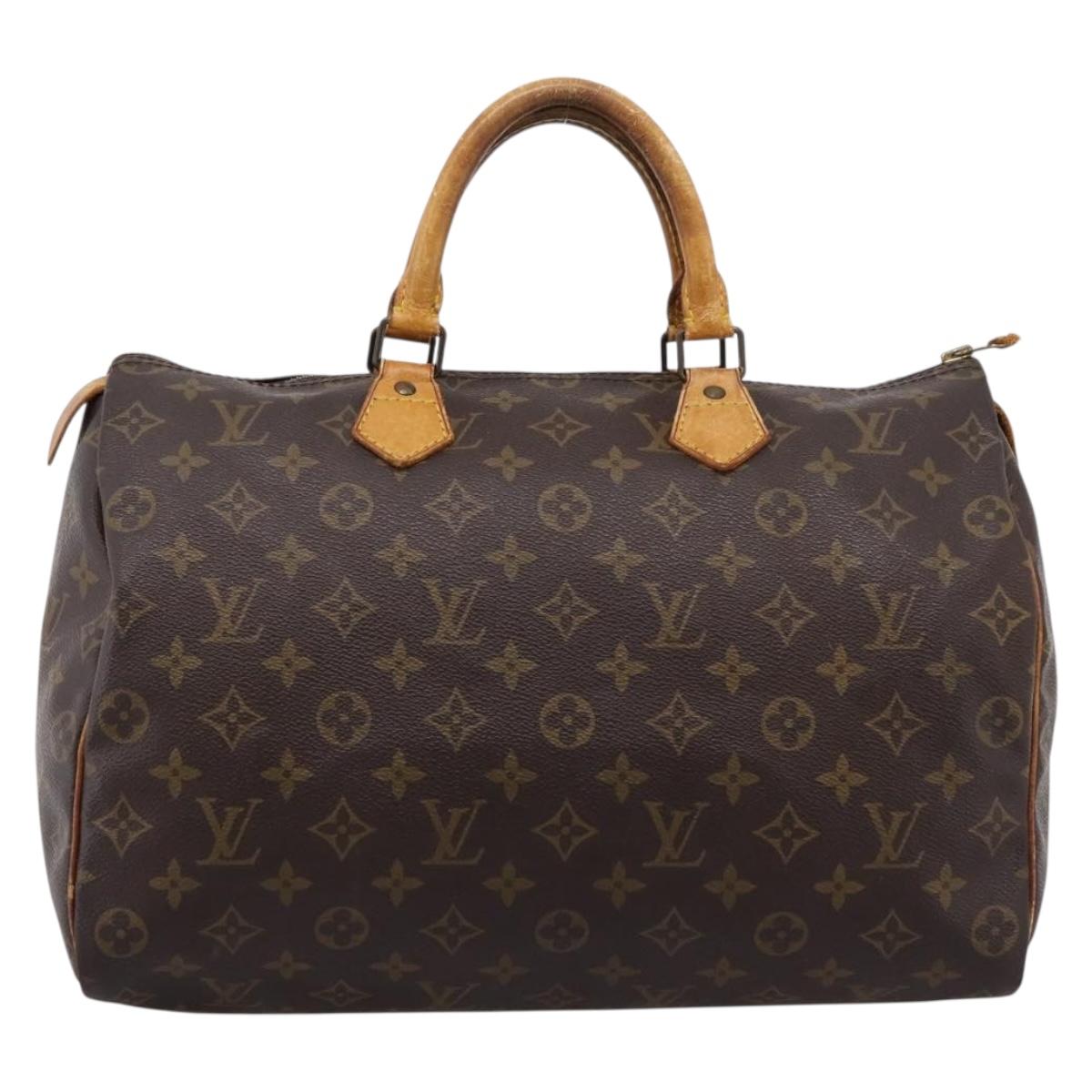 LOUIS VUITTON Monogram Speedy 35 Hand Bag M41524 LV Auth 205090