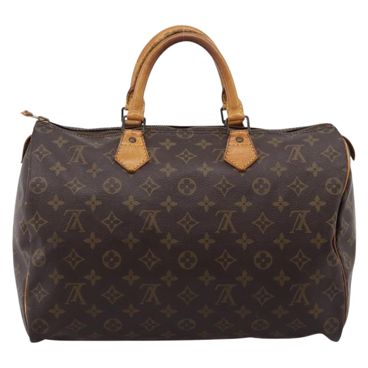 LOUIS VUITTON Monogram Speedy 35 Hand Bag M41524 LV Auth 205090