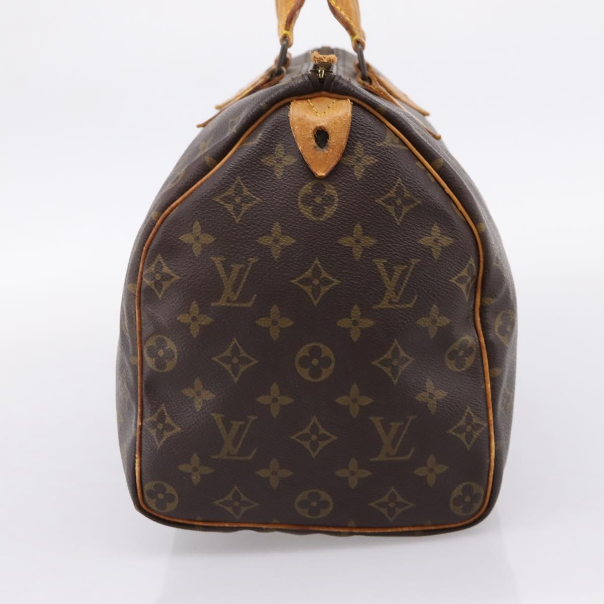 LOUIS VUITTON Monogram Speedy 35 Hand Bag M41524 LV Auth 205090