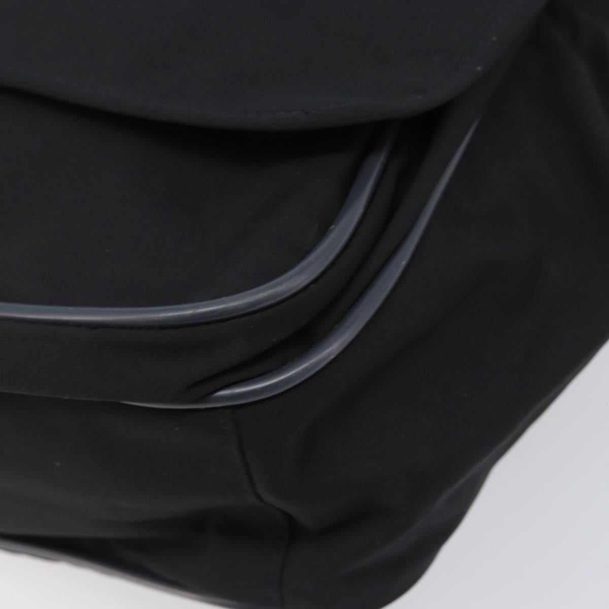 PRADA PRADA Sports Shoulder Bag Nylon Black Silver Auth 205102A