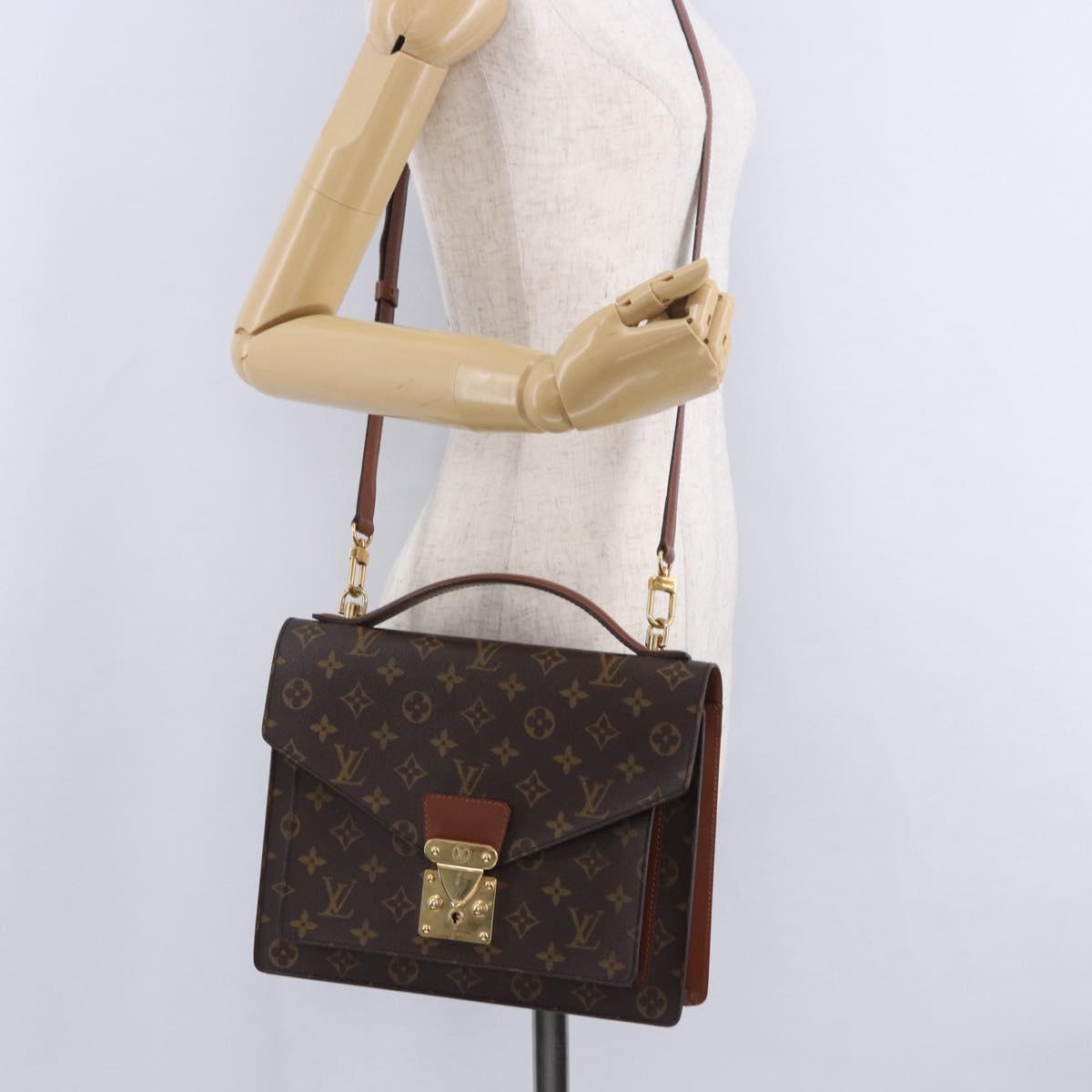 LOUIS VUITTON Monogram Monceau 28 Hand Bag M51185 LV Auth 205110V
