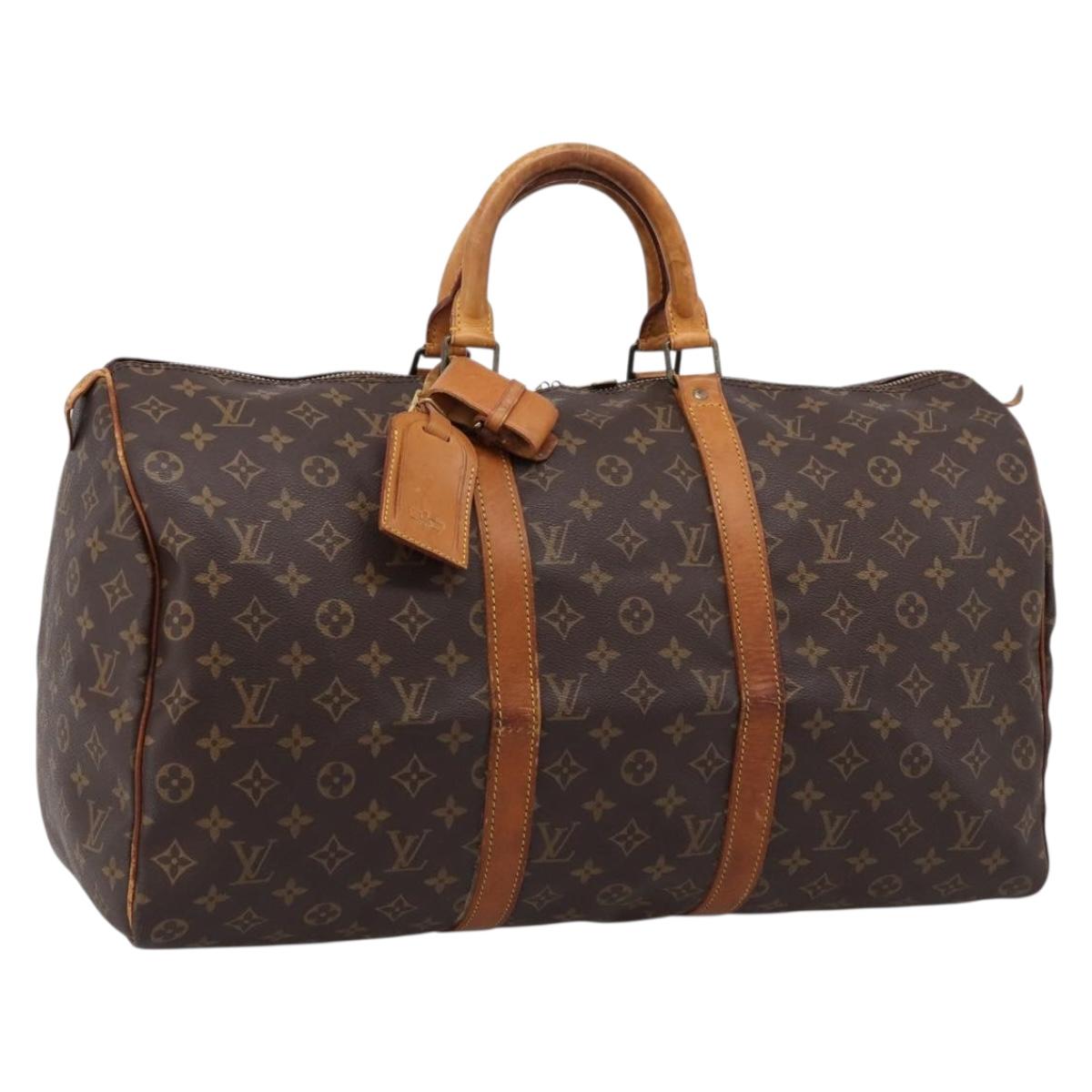 LOUIS VUITTON Monogram Keepall 50 Boston Bag M41426 LV Auth 205114