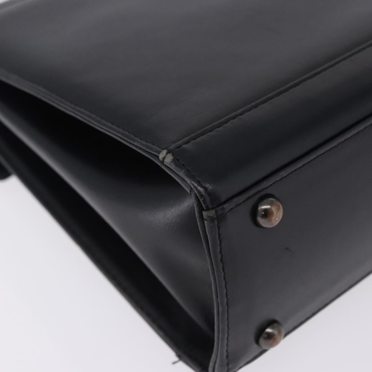 GIVENCHY Hand Bag Leather Black Auth 205120