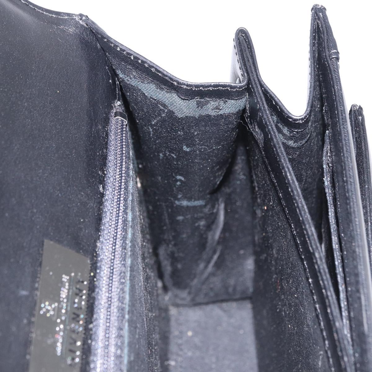 GIVENCHY Hand Bag Leather Black Auth 205120