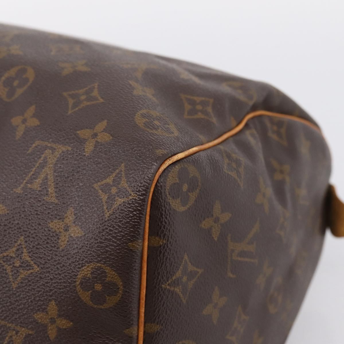 LOUIS VUITTON Monogram Speedy 35 Hand Bag M41524 LV Auth 205121