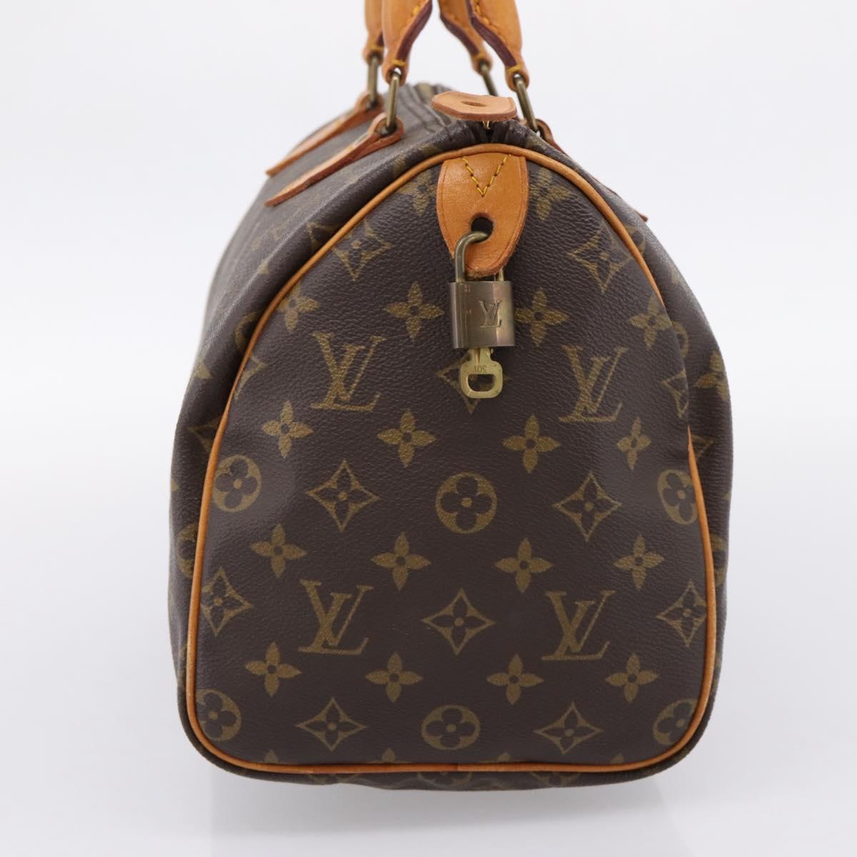 LOUIS VUITTON Monogram Speedy 30 Hand Bag M41526 LV Auth 205122V