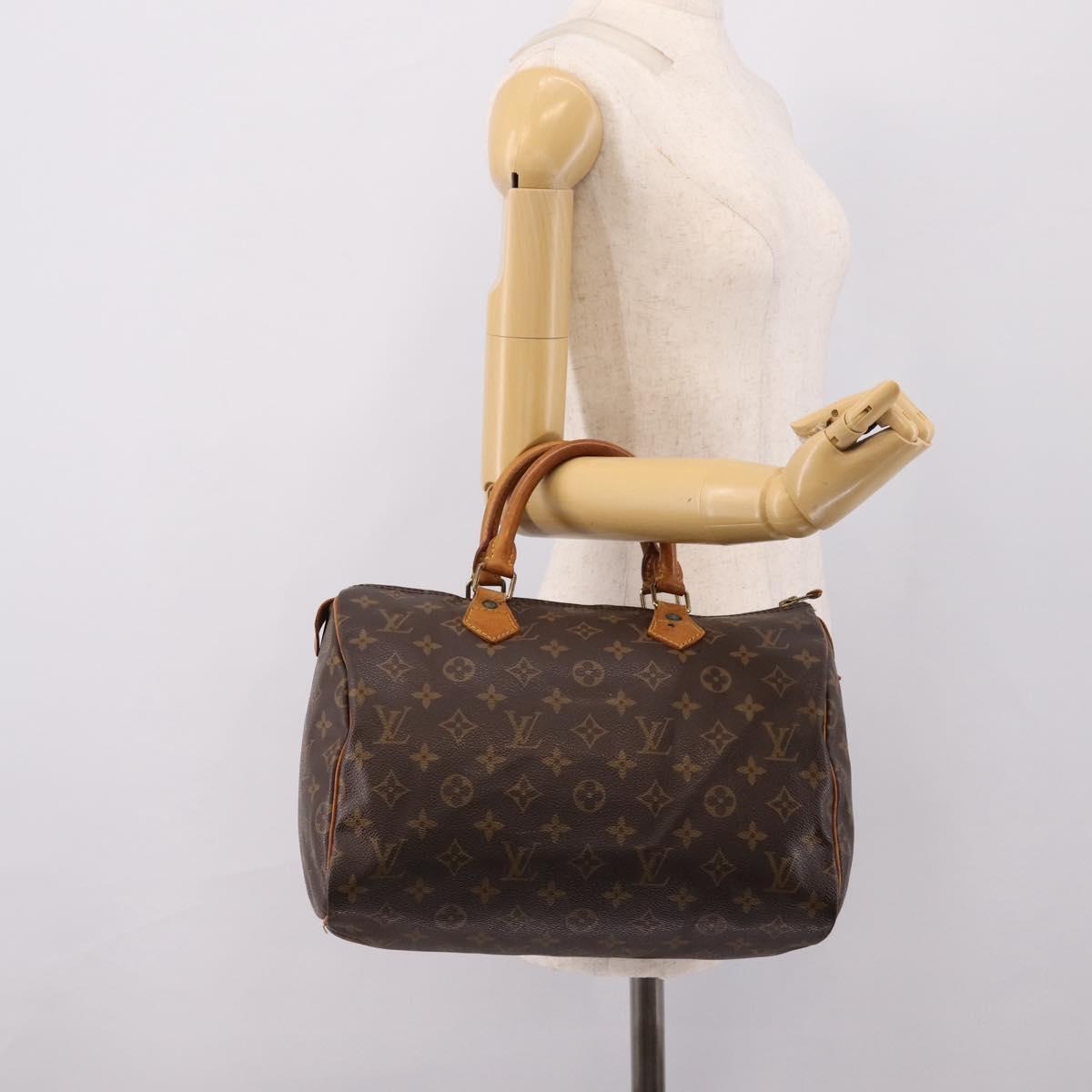 LOUIS VUITTON Monogram Speedy 30 Hand Bag M41526 LV Auth 205127