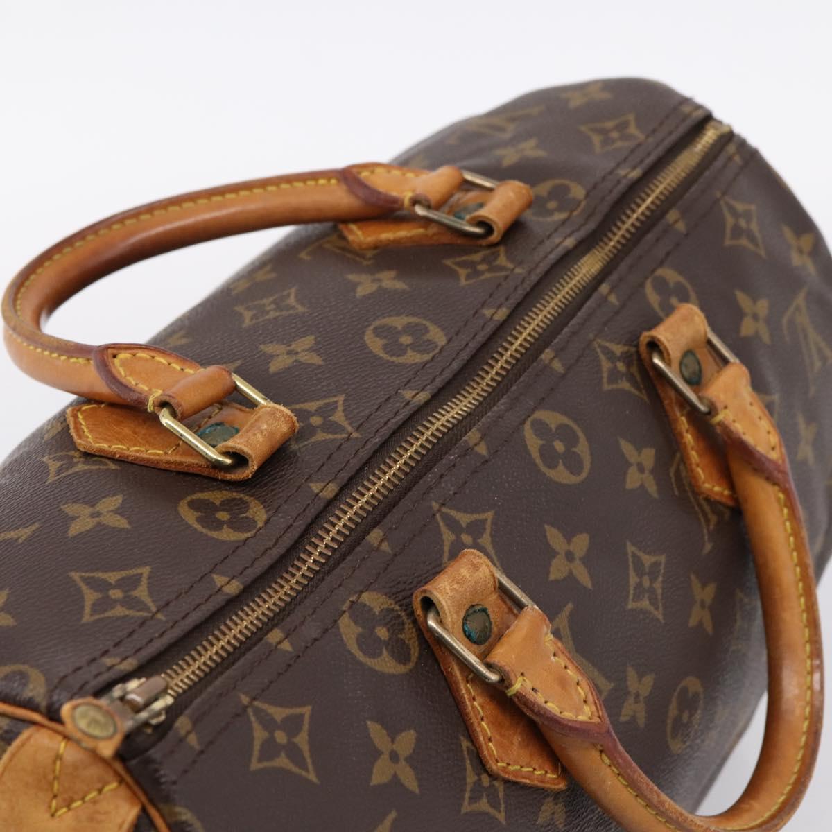 LOUIS VUITTON Monogram Speedy 30 Hand Bag M41526 LV Auth 205127