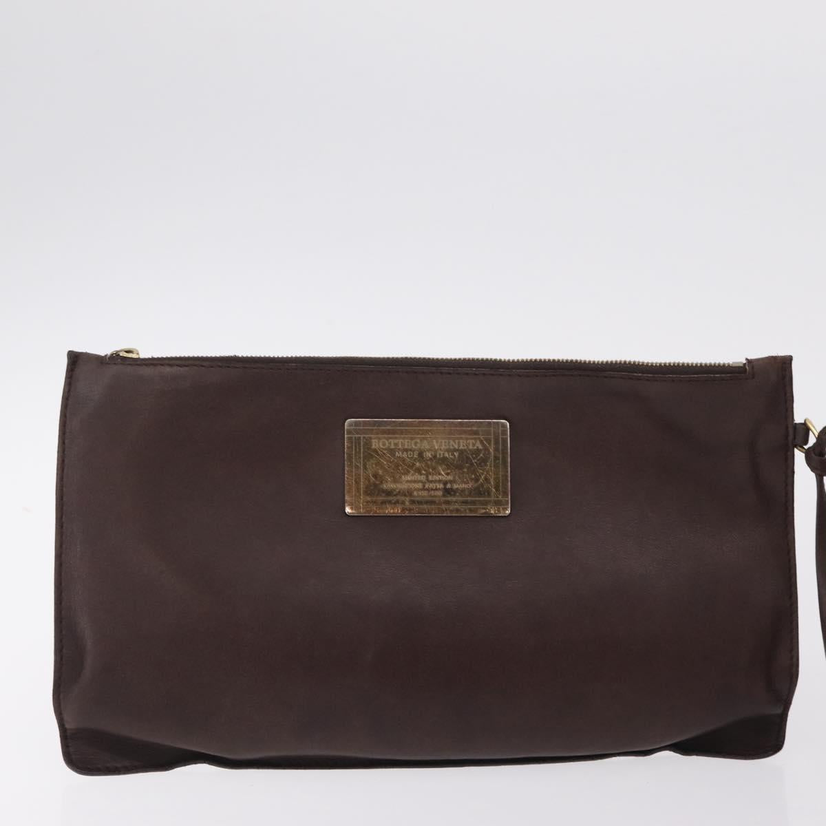 BOTTEGA VENETA INTRECCIATO Cabas MM Tote Bag Leather Brown Auth 205130V
