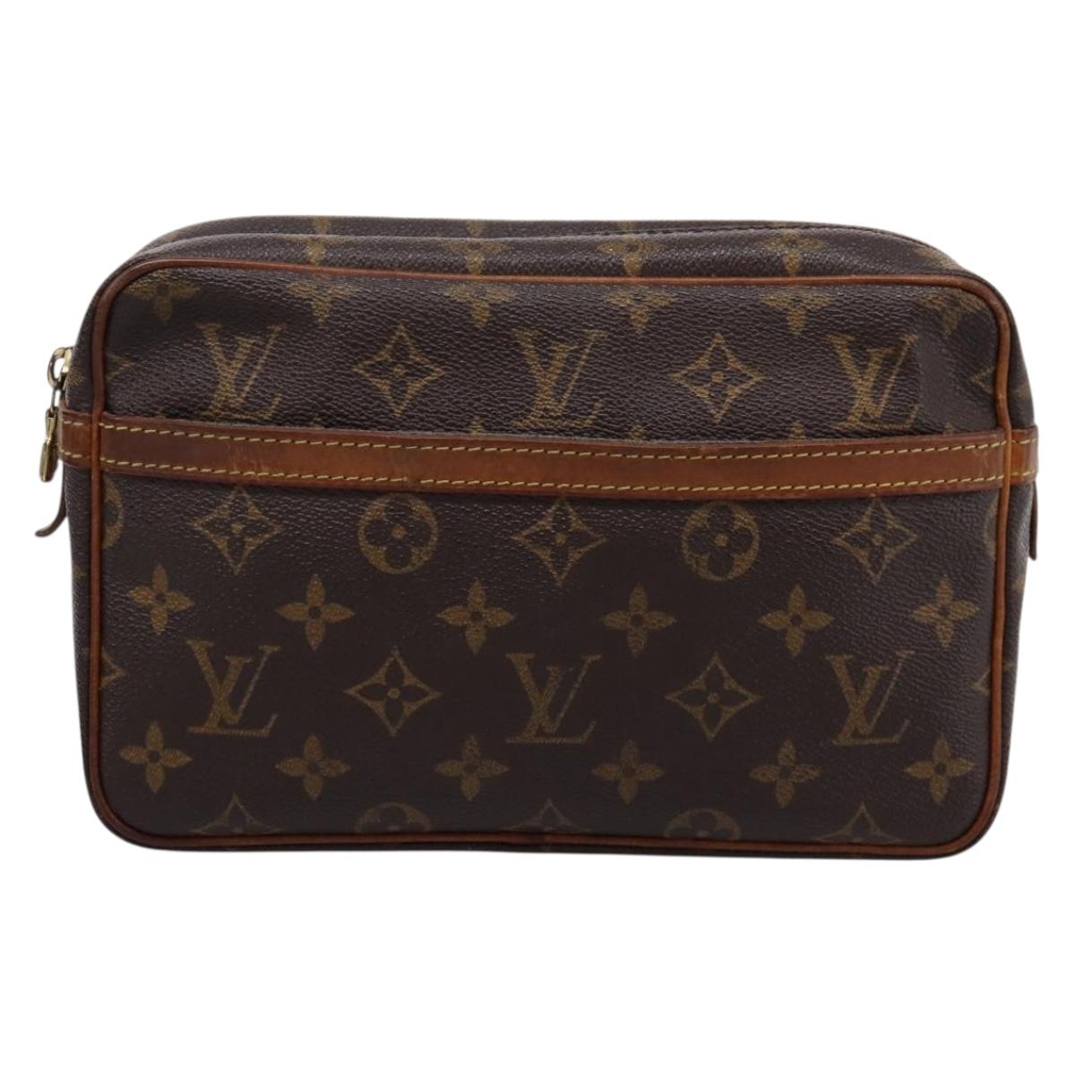 LOUIS VUITTON Monogram Compiegne 23 Clutch Bag M51847 LV Auth 205134A