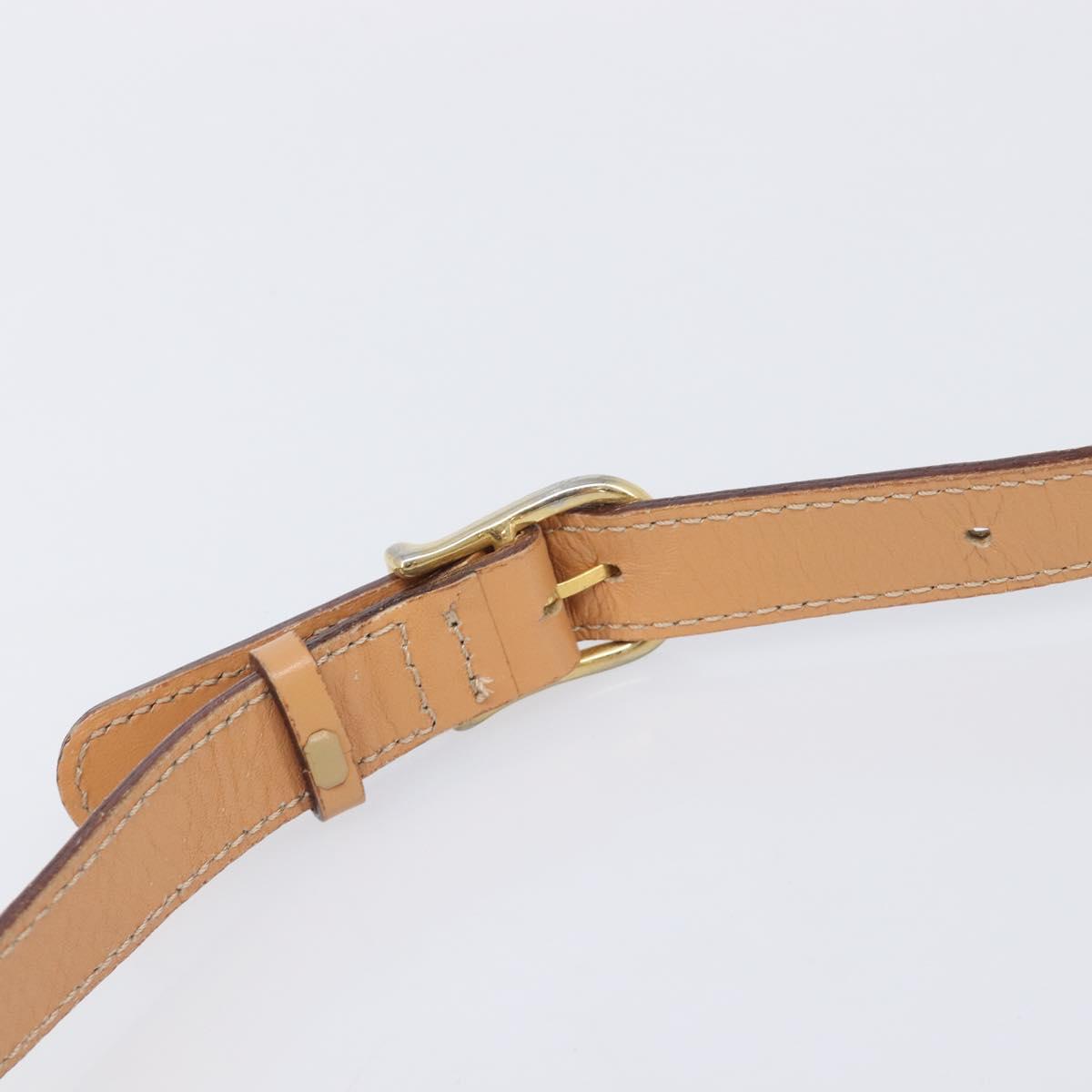 CELINE Macadam Canvas Shoulder Bag PVC Leather Brown Gold Auth 205135V