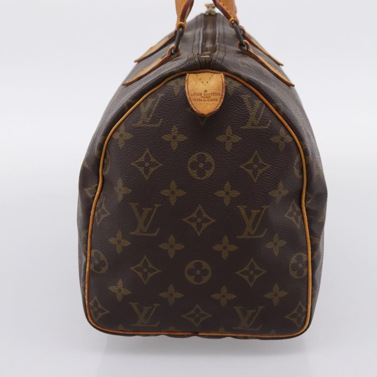 LOUIS VUITTON Monogram Speedy 30 Hand Bag M41526 LV Auth 205136