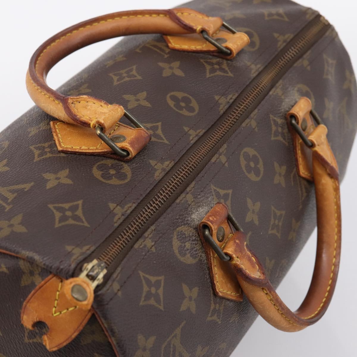 LOUIS VUITTON Monogram Speedy 30 Hand Bag M41526 LV Auth 205136