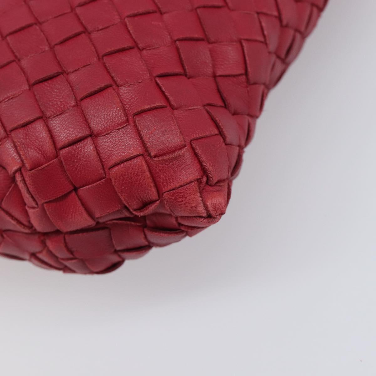 BOTTEGA VENETA INTRECCIATO Hand Bag Leather Pink Gold Auth 205138