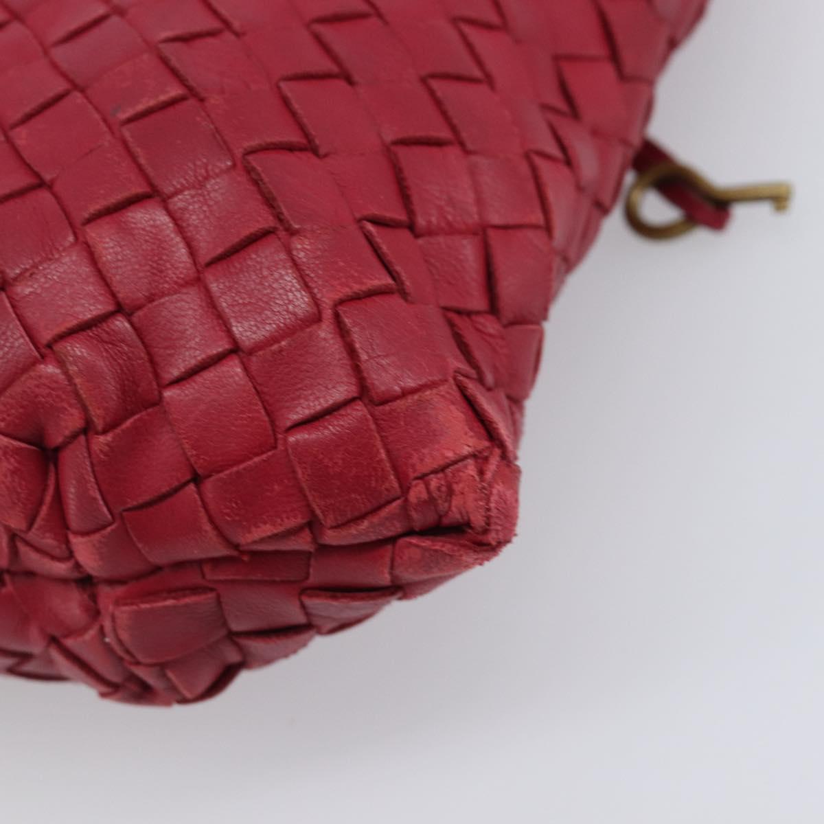 BOTTEGA VENETA INTRECCIATO Hand Bag Leather Pink Gold Auth 205138
