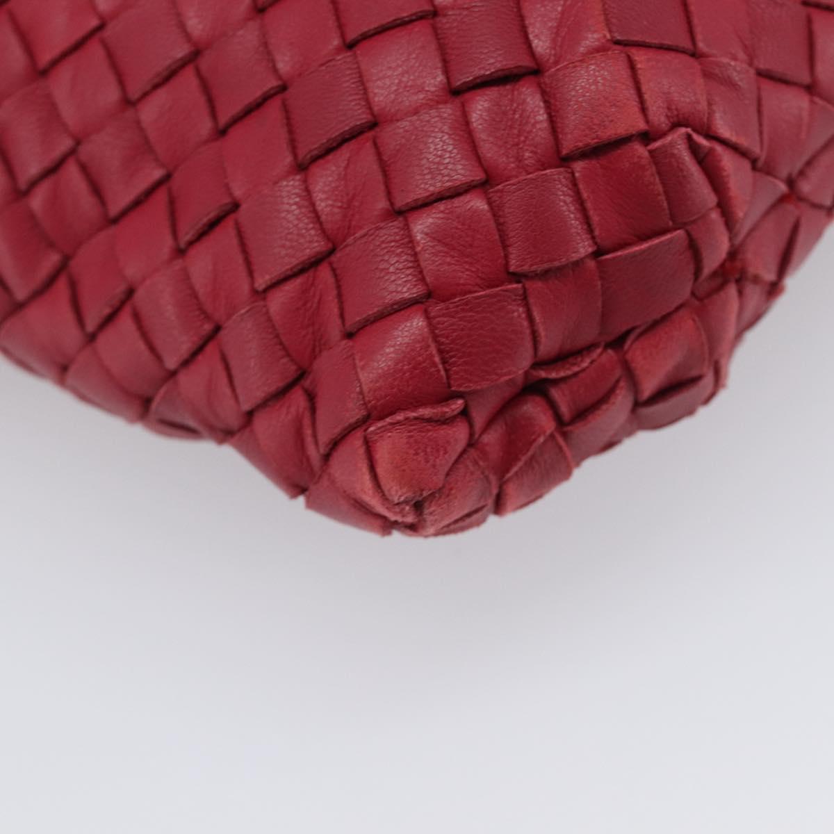 BOTTEGA VENETA INTRECCIATO Hand Bag Leather Pink Gold Auth 205138