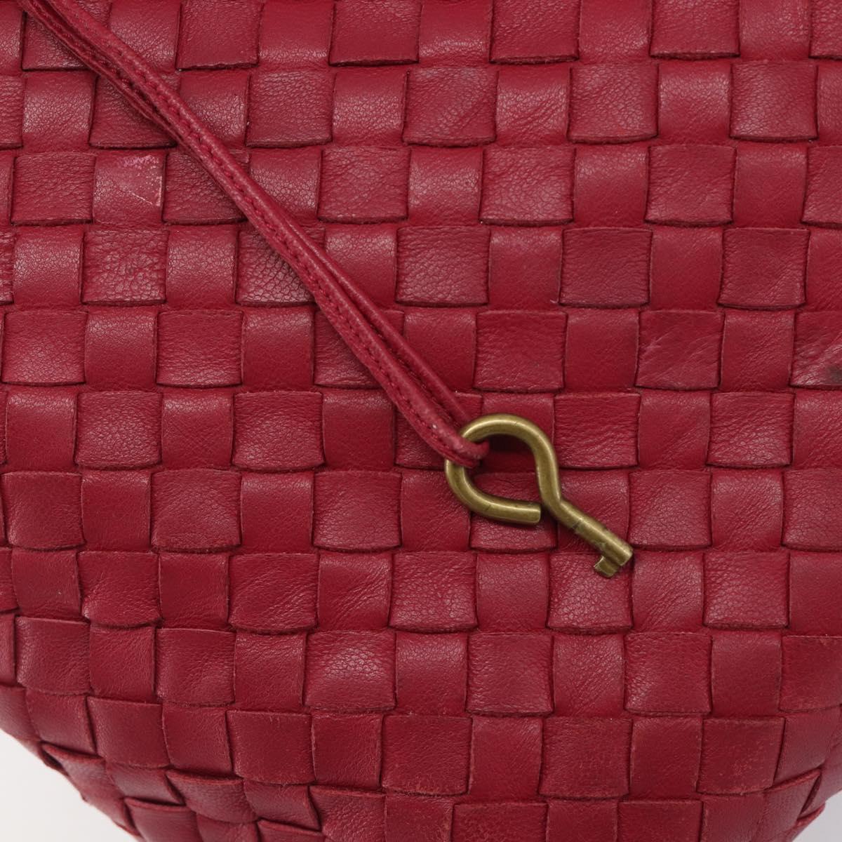 BOTTEGA VENETA INTRECCIATO Hand Bag Leather Pink Gold Auth 205138