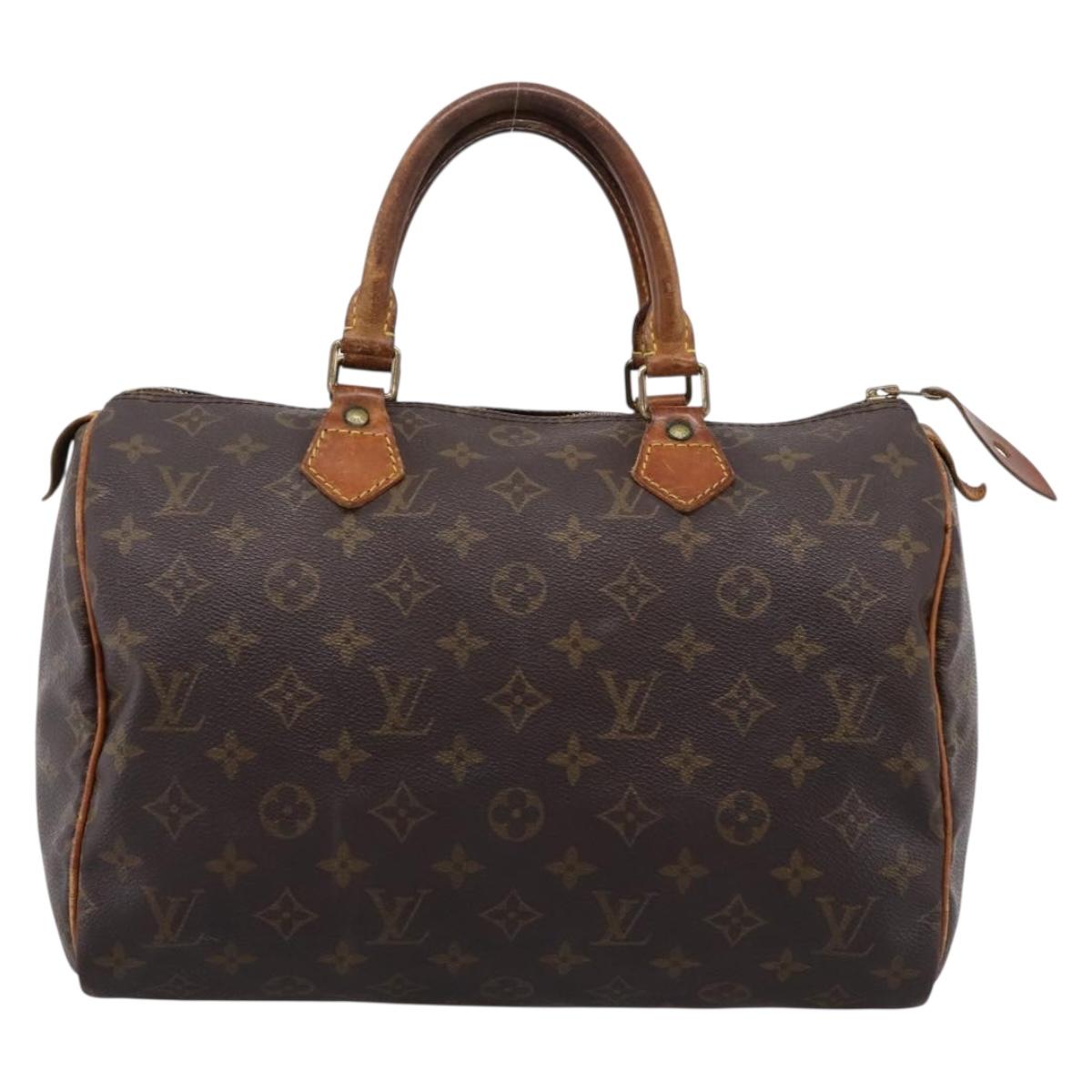 LOUIS VUITTON Monogram Speedy 30 Hand Bag M41526 LV Auth 205139