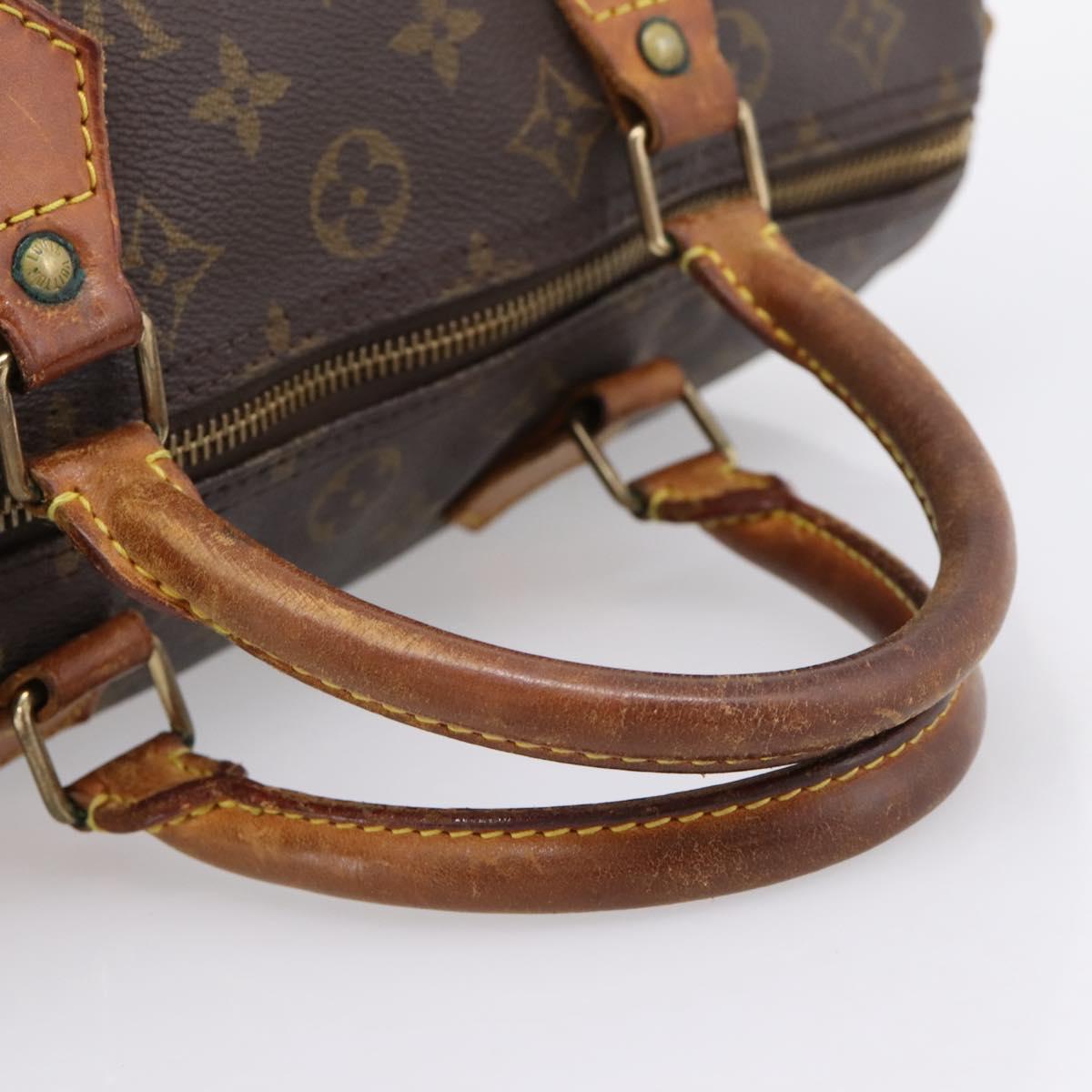 LOUIS VUITTON Monogram Speedy 30 Hand Bag M41526 LV Auth 205139