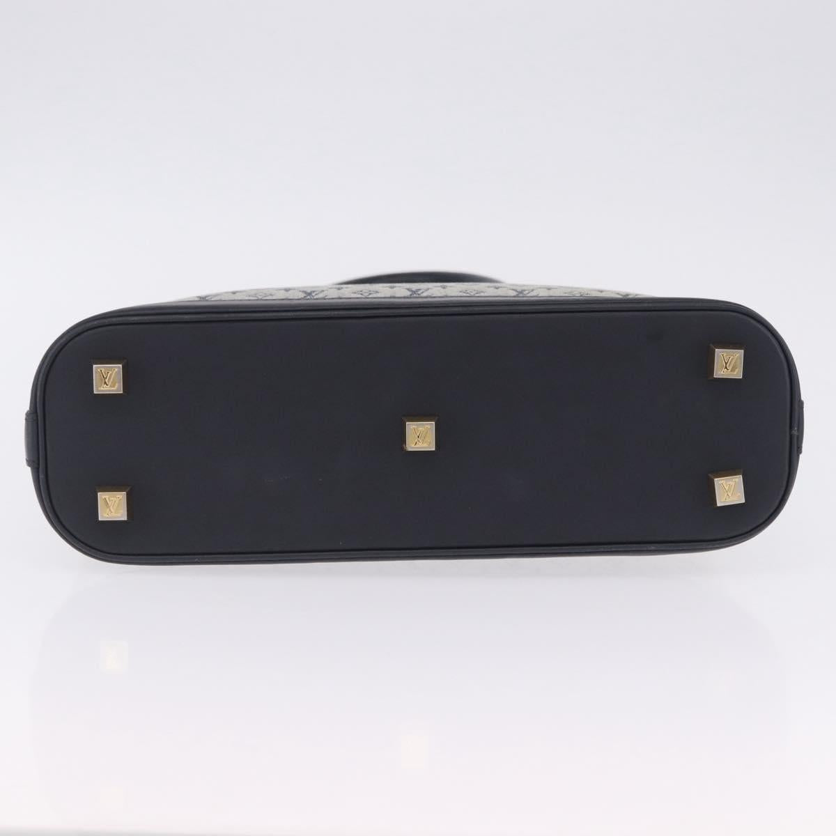 LOUIS VUITTON Monogram Mini Alma Haut Hand Bag Blue M92202 LV Auth 205142