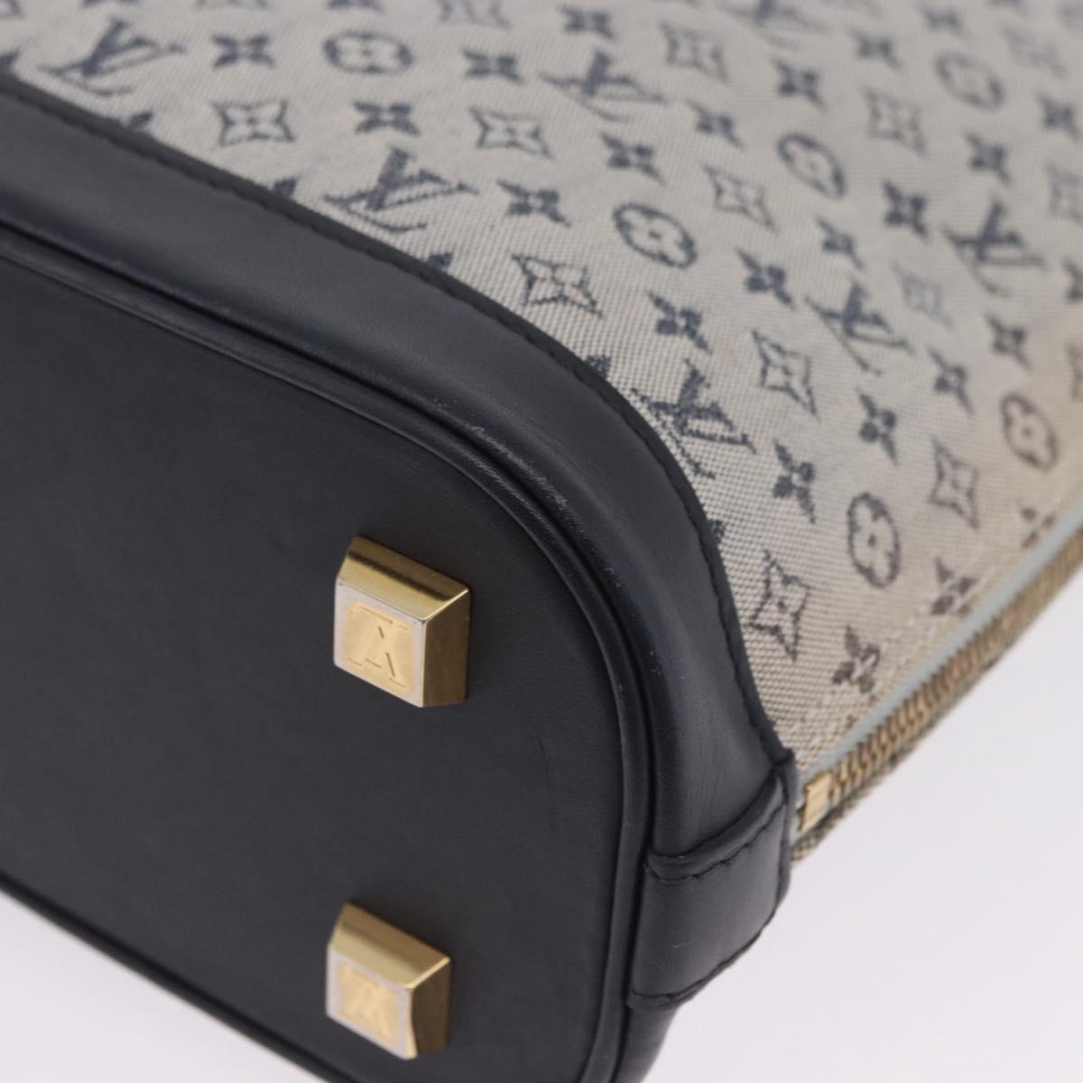 LOUIS VUITTON Monogram Mini Alma Haut Hand Bag Blue M92202 LV Auth 205142