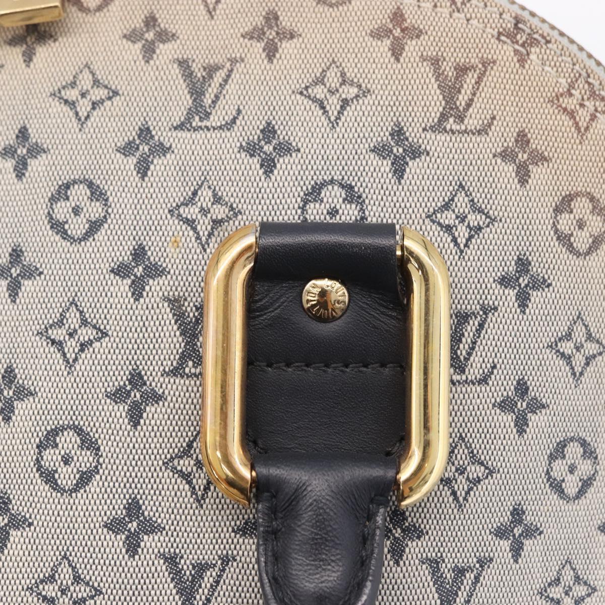 LOUIS VUITTON Monogram Mini Alma Haut Hand Bag Blue M92202 LV Auth 205142