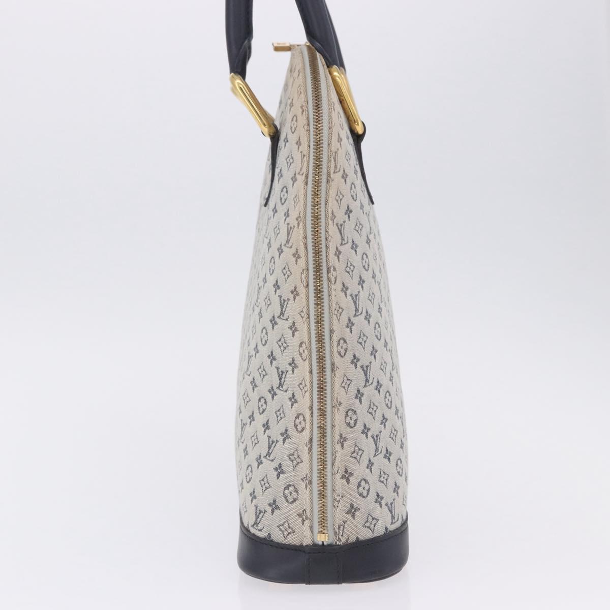 LOUIS VUITTON Monogram Mini Alma Haut Hand Bag Blue M92202 LV Auth 205142