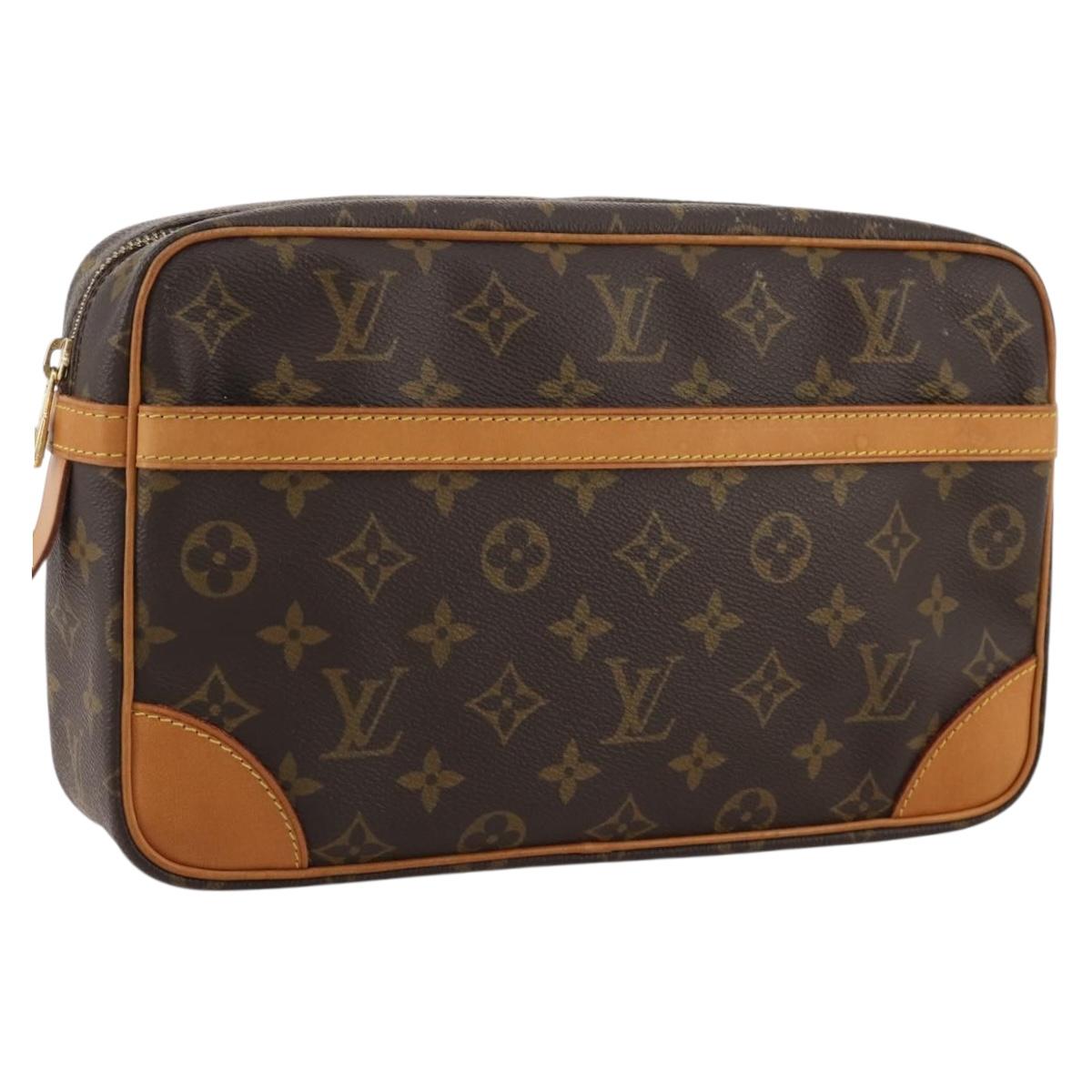 LOUIS VUITTON Monogram Compiegne 28 Clutch Bag M51845 LV Auth 205143A