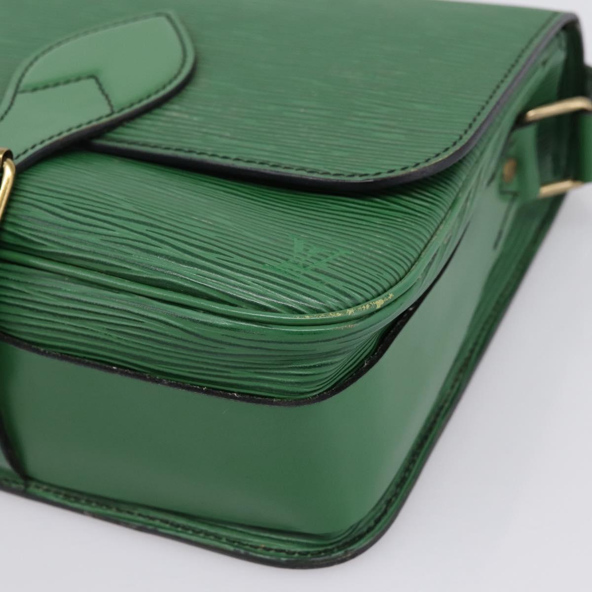 LOUIS VUITTON Epi Cartouchiere MM Shoulder Bag Green M52244 LV Auth 205149V
