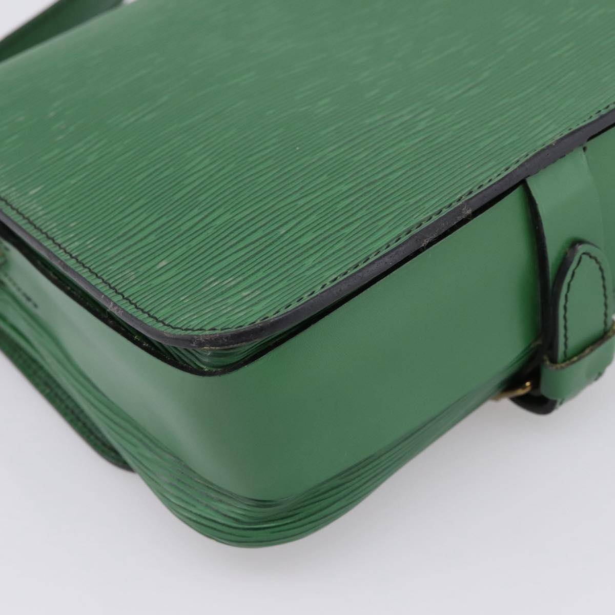 LOUIS VUITTON Epi Cartouchiere MM Shoulder Bag Green M52244 LV Auth 205149V